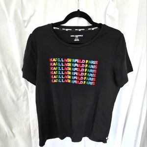 Karl Lagerfeld NWOT tee with crystals